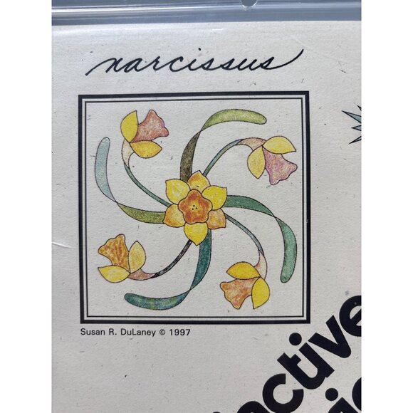 Narcissus Quilt Appliqué Pattern Distinctive Designs #90-32 12"x12" Flower Desig - Picture 2 of 4